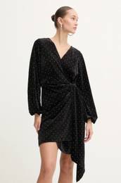 Obleka iz velurja Mini Vienna Dress rna barva, NFDDR1211