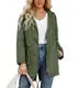 chiguomaoyi Damen Casual Leichtgewicht Militär Jacken Anorak Utility hohe Taille Drawstring Zip Up Hood Mantel