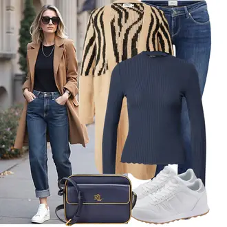 Outfit s Oranžová/Hnědá/Béžová/Bílá/Krémová Pohodlná Bota/Bezpečnostní bota/Lodička s Přezkou/Teniska s dírkovaným vzorem/Tenisky s Bočním Zipem/Bota Na Pěší Turistiku/Nízká Teniska/Teniska na platformě/Zdravotní bota Skechers "Stylový look na jaro"