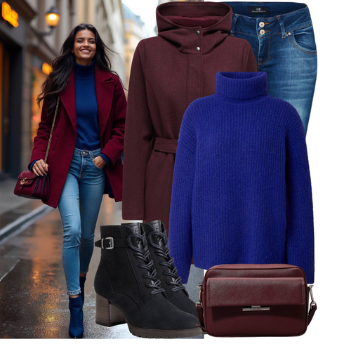 Blau/DunkelBlau Strickpullover/Stehkragen-Strickjacke/Kaschmir-Strickjacke/Wolle Strickjacke/Winter Strickjacke/Strick Poncho/Mohair Pullover/Einfacher Pullover/Wollpullover/Rollkragenpullover/Pullover mit Stehkragen/Oversized Pullover/Grobstrickpullover/Winterpullover/Kaschmir Pullover/Basic Pullover Edited kombinieren