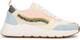 POSH by Poelman CAROCEL Dames Sneakers - Blauw met combinatie - Maat 38