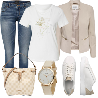 Outfit s Bílá Teniska GERRY WEBER "Podzimní Vzhled"