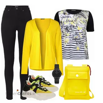 Outfit mit Grau Sneaker Steve Madden "Farbliches Frühlings Outfit"
