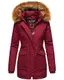 Navahoo Damen Winter Jacke Parka Mantel Winterjacke warm gefüttert Kapuze B826 [B826-Schnee-Pri-Bordeau-Gr.M]