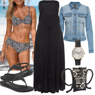 Outfit s Oranžová/Krémová/Bílá Bikiny - Spodní Díl/Bikiny hotpant/Bikinys S Šortkami/Provázkové bikini/Bikin s flitry/Plavka/Spodní díl bikin Lascana "Módní letní vzhled"