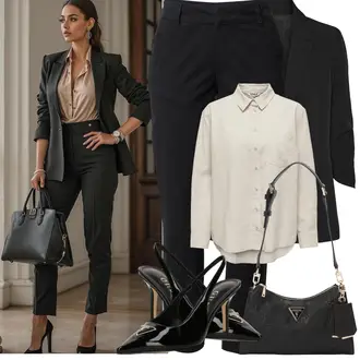 Veći brojevi Potvrda Gost Outfit sa Bijela/Kaki Bluza i Tunika/Bluza Veći Broj Only "Proljetni Outfit"Look: Brvnare, Potvrda, Koncer, Škola, dan na plaži