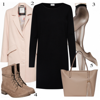 Outfit s Béžová/Růžová Síťovaný punčocháč/Síťovaná punčocha Falke "NiceYou"