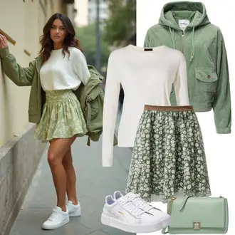 Attraktive Outfits Weihnachten mit Grün/Hellgrün Handytasche/Schultertasche/Brieftasche/Schulranzen/Schultertasche/Kleine Tasche Roulens "Frühlings Look"Look: Valentinstag, Schule, Bar, Geburtstag, Weihnachten, Muttertag, Strandtag