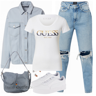 Herbst Outfit mit Hellblau/Blau Mantel/Bluse Große Größe/Shirtjacke/Nachhaltige Jacke/Sommerjacke/Uniformjacke/Frühlingsjacke/Jeansjacke/Cordjacke/Militärjacke/Vintage Jacke/Übergangsjacke Edited "Stilvoller Look für die Freizeit"