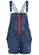 Khujo Latzhose Arabella blue denim / rot