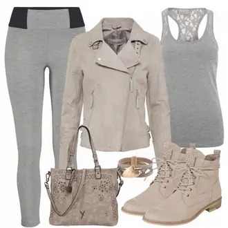 Gefütterte Outfit mit Grau/Beige/Lila/Braun Mantel/Herbstjacke/Bikerjacke/Cordjacke/Außergewöhnliche Jacke/Jacke mit Seitlichem Reißverschluss/Lederjacke/Motorradjacke/Frühlingsjacke/Sommerjacke/Wolljacke Freaky Nation "comfort"