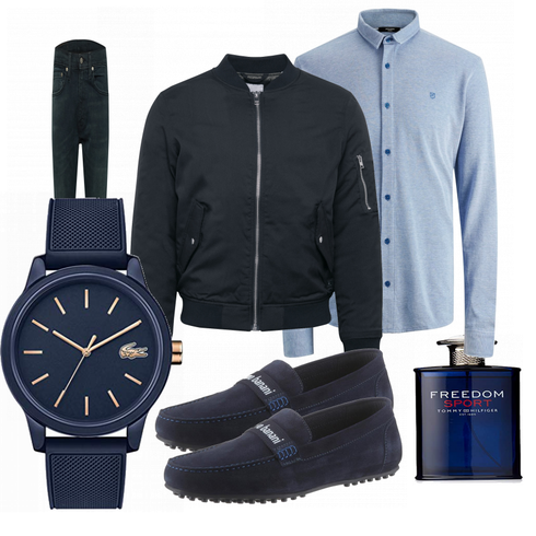 Blau Hemd Jack & Jones kombinieren