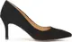Minimalist black suede stiletto pumps