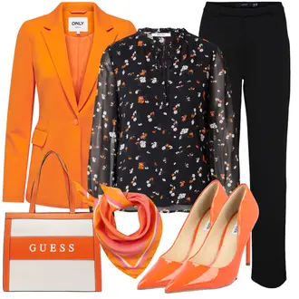 Schicke Outfits mit Schwarz Hose Große Größe/5 Pocket Hose/Bengalin Hose/Boyfriend Hose/Business Hose/Komforthose/Anzughose/Jerseyhose/Lange Hose/Slim Hose/Gerade Hose VERO MODA "Schickes Business Outfit"