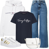 Freizeit Outfits Jeans-Culotte für Damen image