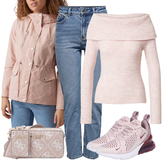 Outfity z džínu Vintage Vysoký Pas s Modrá/Světle modrá Kotníková Bota/Zkrácené Džíny/Girlfriend Džíny/High Waist Džínové Kalhoty/Džíny s Rozparkem/Mom Jean/Zužující se Džíny/Kožená Pánská Bund/Zimní bunda Only "Trendový podzimní outfit"Look: Styl, 90tá léta, Cool, Krásný, Old Money, Vintage