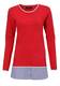 Aniston CASUAL Pullover rauchblau / hellrot / weiß