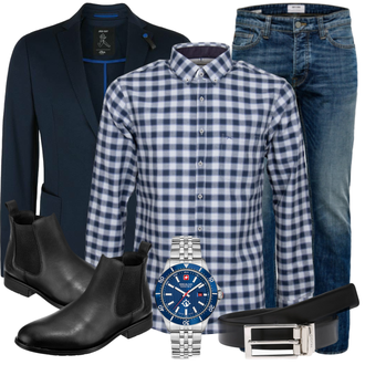 Business Outfits mit Blau Jeans Only & Sons "Buro Outfit"