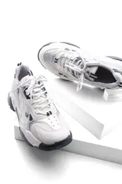 Women's High-Sole Sneaker Lace-Up Sneakers Virez Silver.