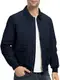 donhobo Übergangsjacke Herren Frühling Sommer Herbstjacke Freizeit Blouson Jacke mit Taschen Cargo Jacke Leichte Herrenjacke Windbreaker, Marine, M