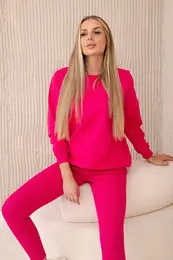 Set cotton sweatshirt + fuchsia leggings
