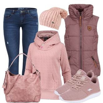 Outfit mit Beige Sneaker Kangaroos "LeasureLook"