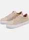 Beige Low Sneaker mit Schnürung
