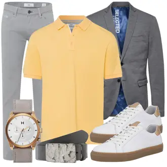 Business Outfits mit Grau Anzug Selected "Buro Outfit"