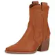 VAN HILL Damen Stiefeletten Cowboy Boots Trichterabsatz Schuhe Stickereien Western Booties Holzoptikabsatz Schuhe 201418 Hellbraun 38