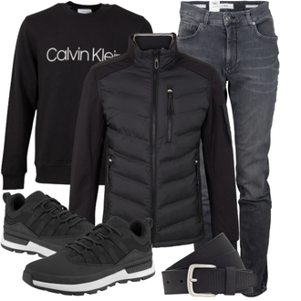 Winter Outfits 80er mit Schwarz/Blau/Grau/Dunkelgrau Ledergürtel/Klassische Gürtel/Casual Gürtel/Frauengürtel Ohne Schnalle/Breiter Gürtel Vanzetti "Winterlicher Look"Look: Retro, 80er, Classic, Metal, Premium, Büro, Coole
