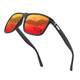 Perfectmiaoxuan Polarisierte Sonnenbrille Herren/Damen ; Vintage/Klassisch/Elegant Brillengestell; HD-Pilotobjektive; Golf/Fahren/Angeln/Reisebrille/Outdoor-Sportarten Mode Sonnenbrille (Rot【1】)