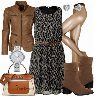 Outfit mit Beige/Braun/Rosa/Weiß Bikini große größe/Leggings Große Größe/Hose Große Größe Falke "Frühlings Outfit für Damen"