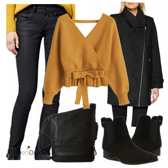 Outfit mit Schwarz Stiefel ESPRIT "PIECES"