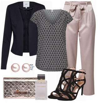 Outfit mit Schwarz High Heel/Sandalette Bullboxer "Eleganter Look"