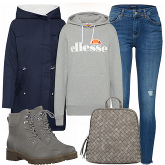 Outfit mit Grau Ellesse "Sports"