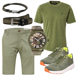 Knielang Outfit mit Grau Hemd/Hose S.Oliver "Alltagsoutfit"