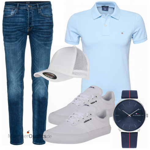 Weiß Poloshirt GANT kombinieren