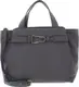 COCCINELLE Leren Schoudertas Malory Handbag Grained Leather Grafite Grijs
