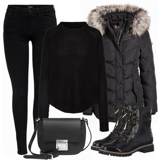 Outfit met blauw Khujo "Ster"