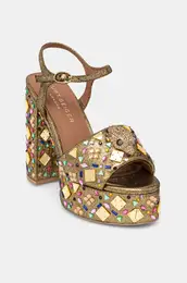Sandali Kensington Platform Sandal zlata barva, 9798866609