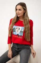 Halenka s potiskem Superior erven