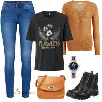 Outfit mit DunkelGrün/Khaki/Grün Hose Große Größe/Mantel/Strick Große/Sweatmode/Shirt & Top Große Größe/Baggy Jeans/Cargojeans/Mom Jean/Jeans-Culotte/Loose fit Jeans/Dad Jeans/Lederjacke/Bundfaltenjeans/Vintage Jeans/Cropped Jeans/Formelles Hemd/Boyfriend Jean/Wide Leg Jean Only "Rockiges Alltagsoutfit"