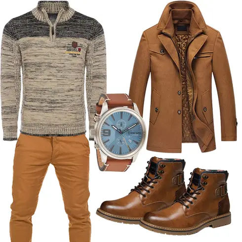 Braun Overall/WinterMantel/Winter Parka Lavnis kombinieren