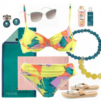 Outfit mit Rosa Accessoire Lacoste "ich will den Sommer zurück"