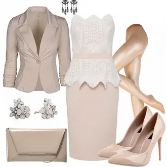 Metallic Outfit mit Grau High Heel Stiefelparadies "EveningLook"