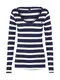 G-STAR RAW Schmales Longsleeve Base blau / weiß