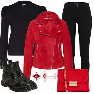 Vegan Outfit mit Schwarz Chelsea Boot/Vintage Stiefelette/Sommerstiefelette/Flache Stiefelette/Lederjacke/Leder Stiefelette/Biker Boot LEMON JELLY "Noisy May Sweatshirt"