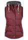 OXMO Lewonda Damen Weste Steppweste Outdoor Weste mit Kapuze und Stehkragen, Größe:M, Farbe:Wine Red (0985)