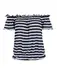 S.Oliver RED LABEL Off Shoulder-Rüschenshirt navy / weiß