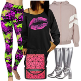 Schwarze Große Oversized Sweatshirts Outfits image